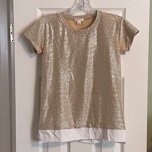 J Crew Kids Gold Top Girls 12